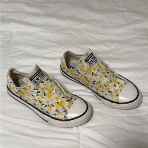 Converse Kids Yellow Lemon Print Sneakers